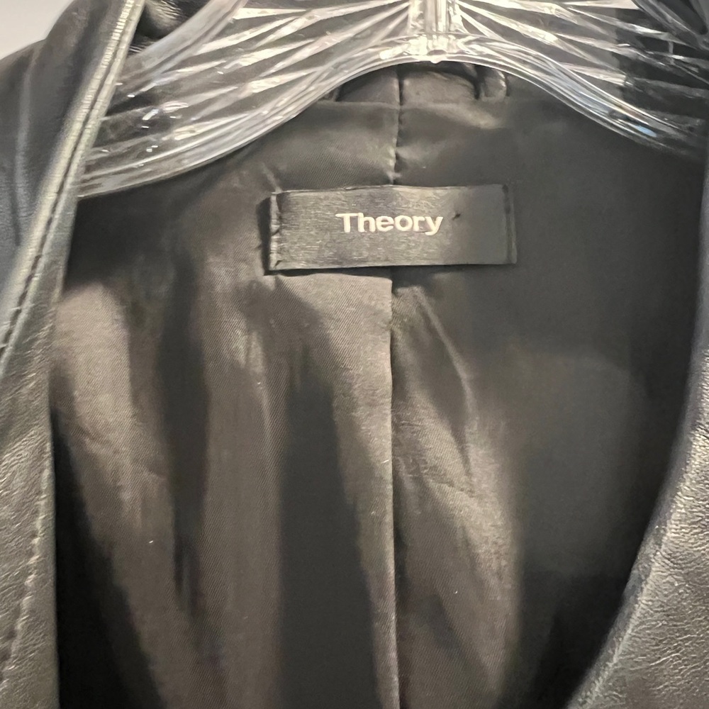 Theory light leather spring jacket. - image 3